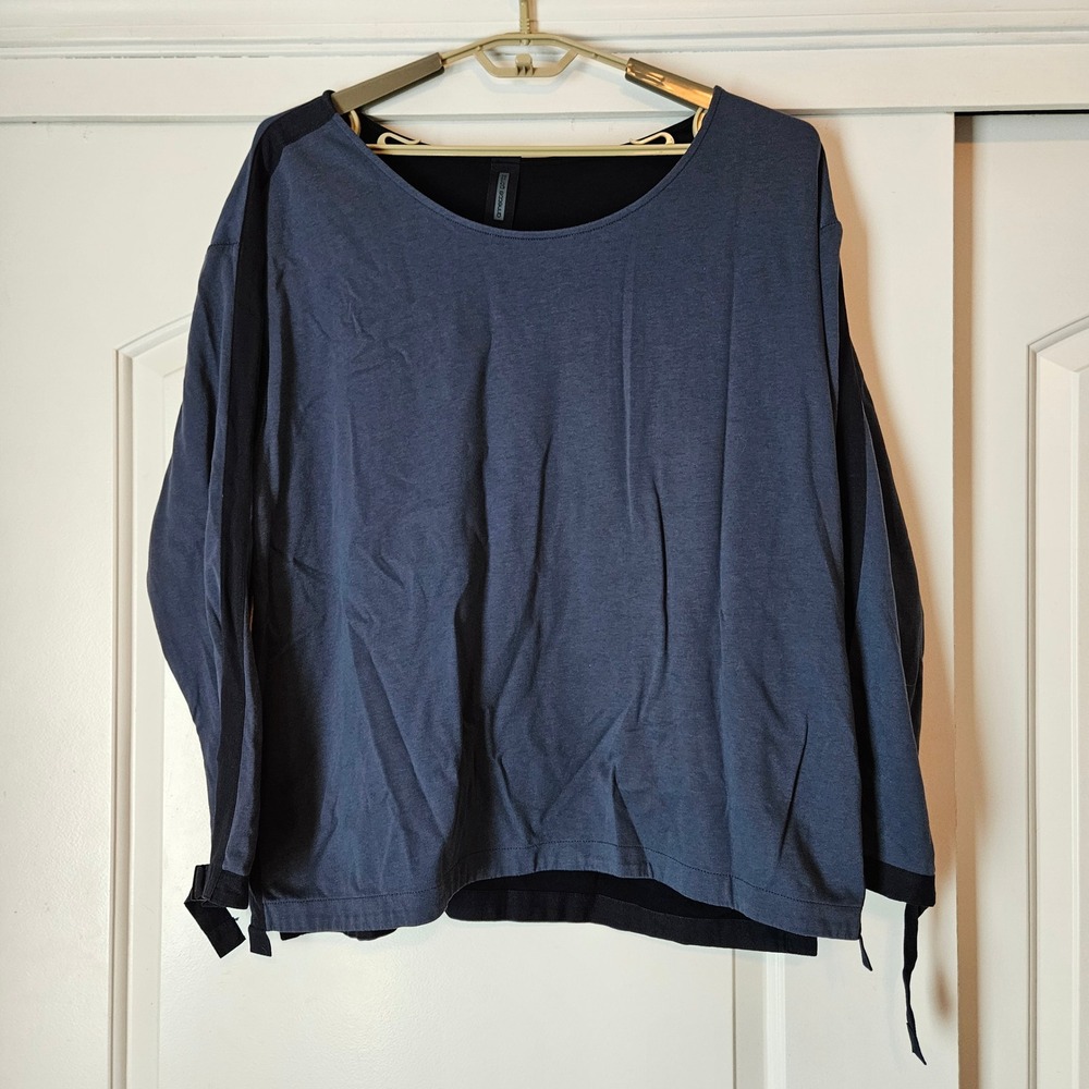 Annette Görtz Long Sleeve Tunic Top Slate‎ Blue XL Lagenlook Minimalist Capsule
